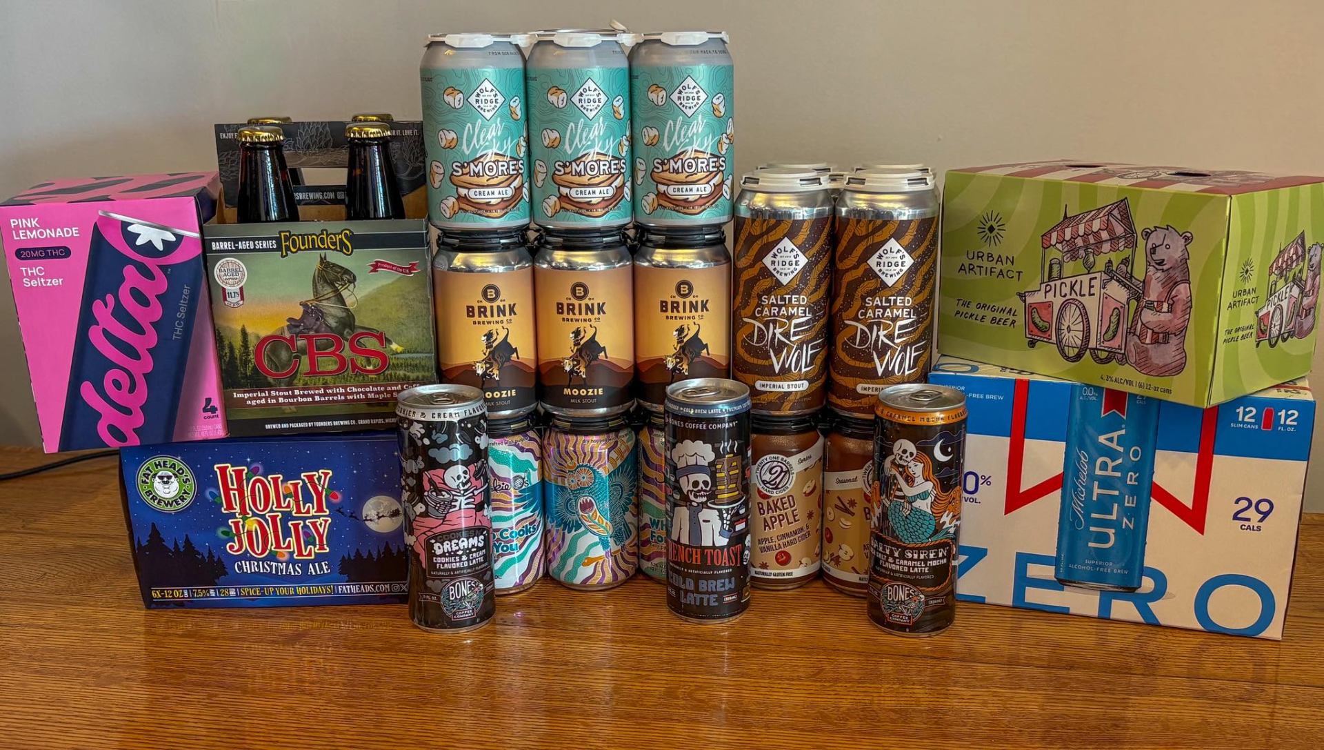 Craft beer cans and bottles at The Craft Emporium bottle shop in Bellefontaine Ohio