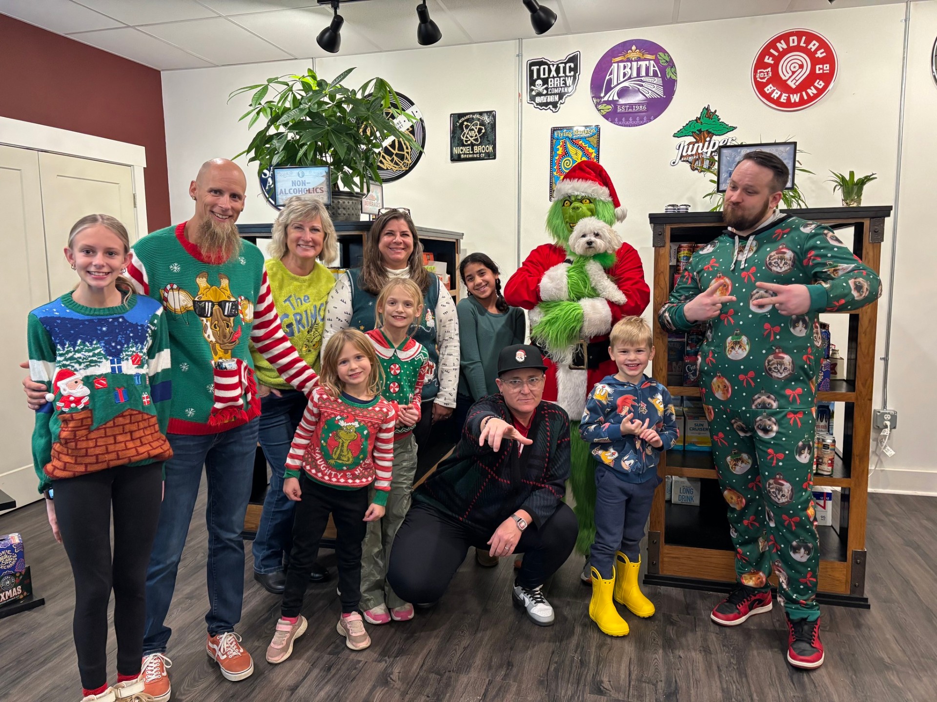 Holiday group photo at The Craft Emporium